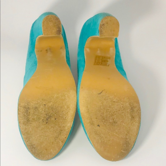 Teal blue pumps bought at Anthropologie. - Picture 4 of 8